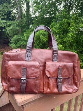 Wilsons Leather Large Retro Brown Travel or Business Bag
